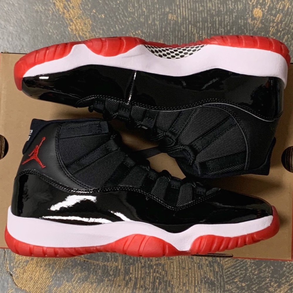 Air Jordan 11 XI Bred Retro 23 378037-061 10.5 - Picture 2 of 8